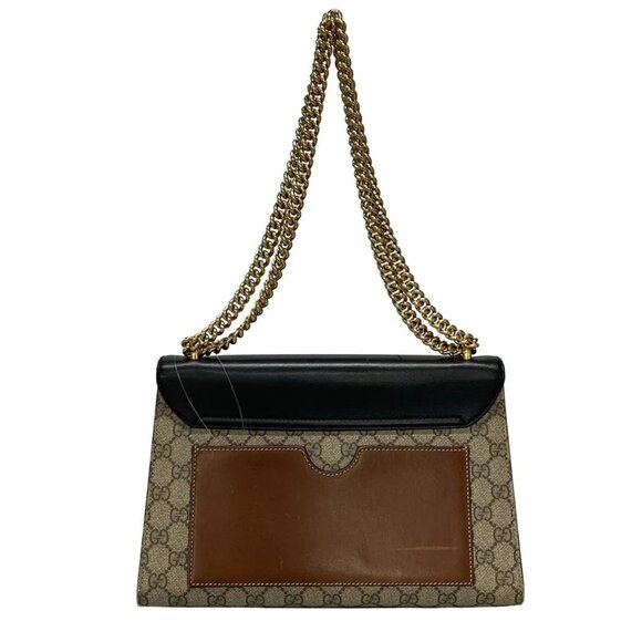 Auth GUCCI Padlock GG Supreme 409486 Beige Ebony Black PVC Leather Shoulder Bag - Picture 2 of 16
